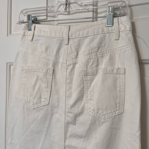 NWT Happily Grey White Denim Midi Skirt - Picture 11 of 14